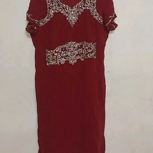 Zardosi And Daimond Work Kurti