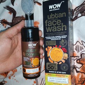 Wow Ubtan Foaming Face Wash With Brush New