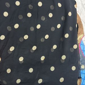 Good Black Dots Saree Two Colour