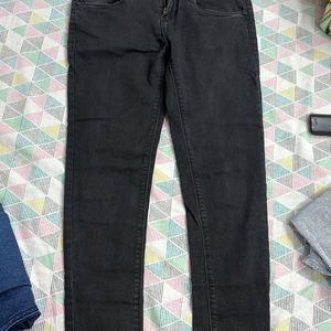 Charcoal Slim Fit Casual Wear Jeans - Here & Now