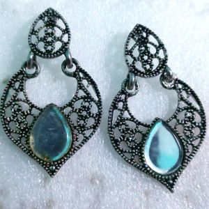 4 Silver Oxidize Earrings