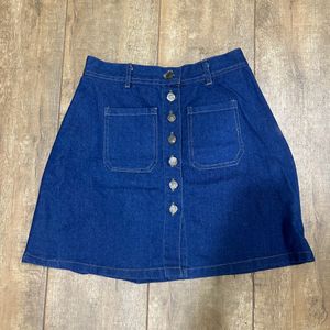 High Waist Denim Skirt