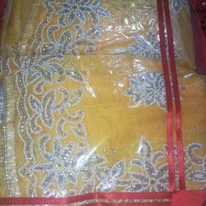 Diwali Special Net Saree With Blouse