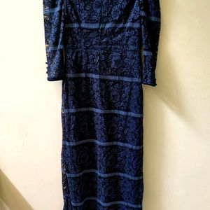 One Side Leg Cut Stright Frock