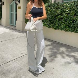 Stella White Side Hook Trousers