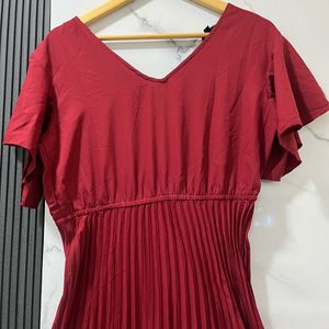 V Neck Flare Dress