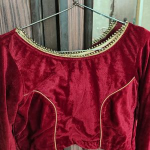 Readymade Full Sleeves Velvet Blouse