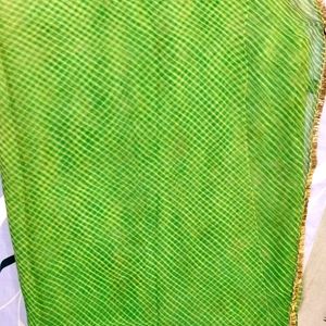 Trendy Lehriya Green To Lightgreen Shade Saree