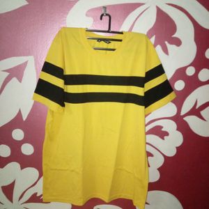 Yellow Xxll 44 Size Tshirt For Men