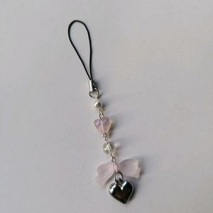 Y2K Fairycore Pink Bow Phone Charm