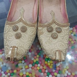 Wedding Jutti For Men ,Golden Color