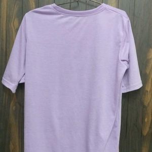 Purple Tshirt With Vibes Print