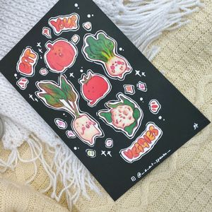 Hand-painted Stickers (Veggies)