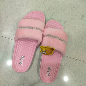 Cute Stone Work Pink Flipflops 💕