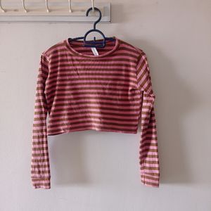 New Pink Crop Sweetshirt