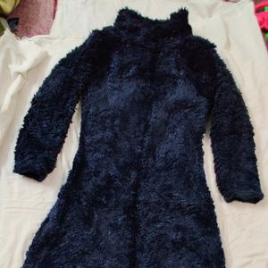 Heavy Fur Detail Dress