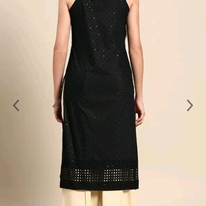 ANOUK WOMEN BLACK ETHNIC KURTA