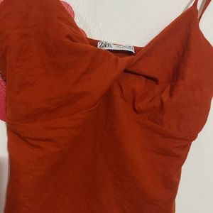 Zara Orange Camisole Top