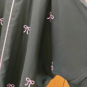 Most Trending Pink Bow Embroidery Abaya