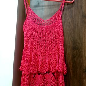 Hot Pink Crochet Top