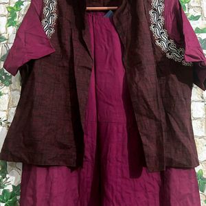 New😍Anarkali Kurta ,Shrug Set