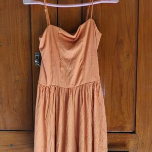 h&m romper in light orange colour