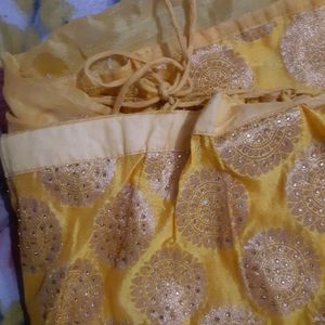 Embroidered Yellow Golden Gown