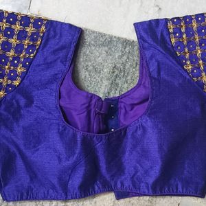 A Violet Colour Embroidered Readymade Blouse