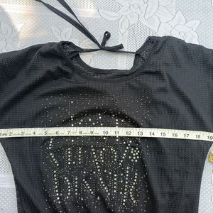 Black See Through Be-dazzeled Top