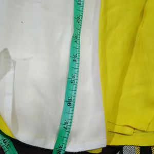 White And Lemon yellow Kurti