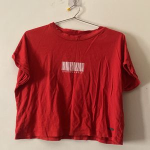 Red Boxy T Shirt