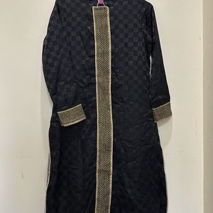 BLACK SHERWANI kurta - For Women