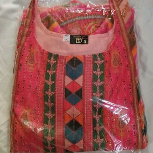 New Pink Colour Party Wear Very Smooth Kurta Set