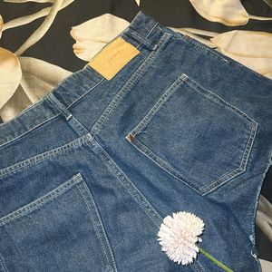 H&M Blue High Raise Shorts