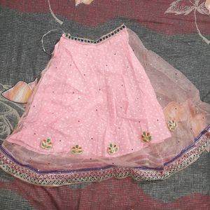 Pink Lehenga For Kids