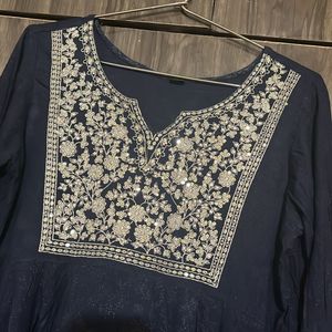 Women Kurta Heavy Embroidery Dress Diwali