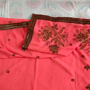 Pinkish Saree