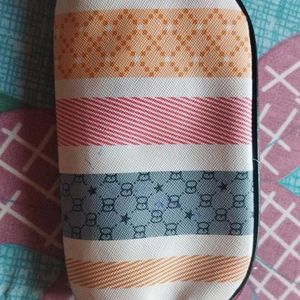 Small Handy Pouch With 3 Compartments