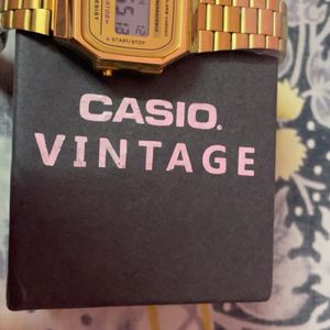 Casio Vintage Edition Gold Alarm Chrono Watch