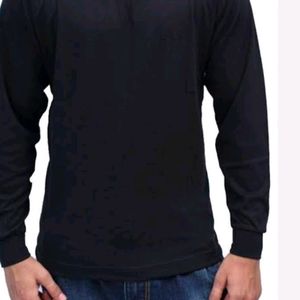 Black High Neck Tshirt  Full Sleeves  For Both M