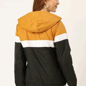 Women Colorblock Bomber Jacket