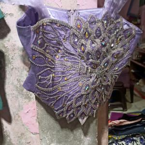 Designer Party Stitched Lavender Blouse
