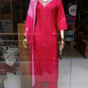 Pink Rani 3pcs Kurti XL Size