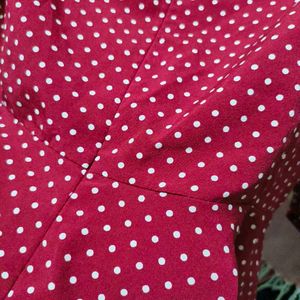 Shein Polka Dot Peplum Top