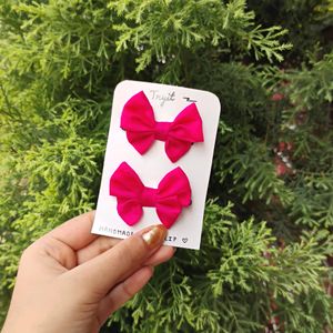 Pink Bow Hairclip