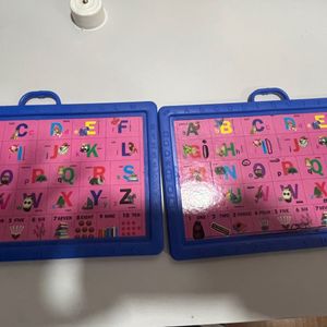 Set Of 2 Alphabet Boards For Kids