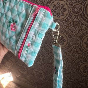 New Quilted Pouch/Wallet  | Classy | Pink Blue