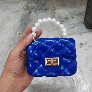 Silicon Mini Sling Bag With Golden Chain