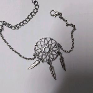 SILVER BRACELET WITH DREAMCATCHER CHARM