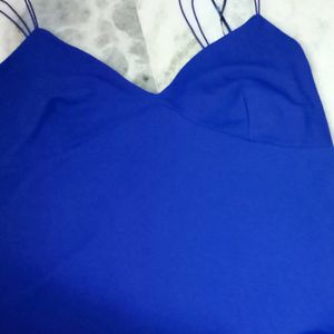 MANGO BLUE SLEEVELESS TOP